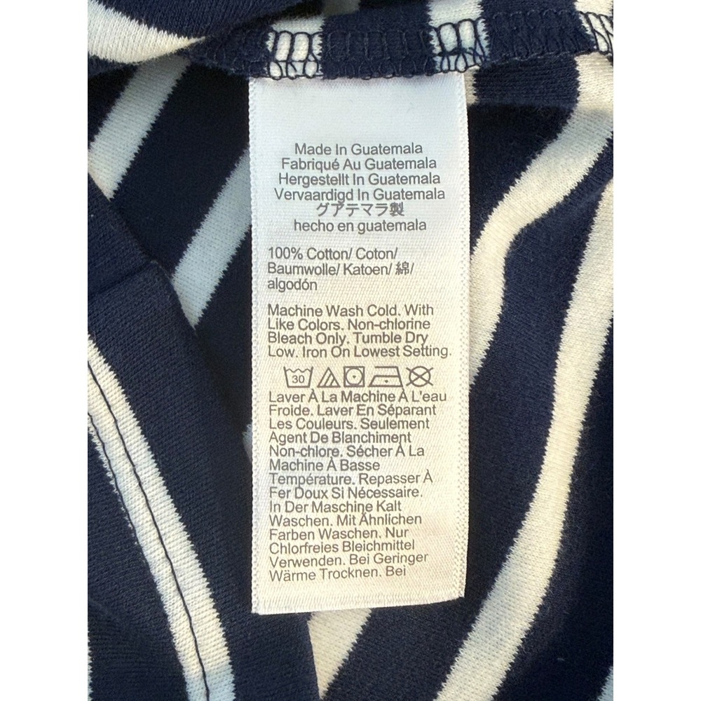 J. Crew Essential Tank Navy White Striped Cotton Sleeveless Top XS CQ465 NEW - Picture 7 of 7